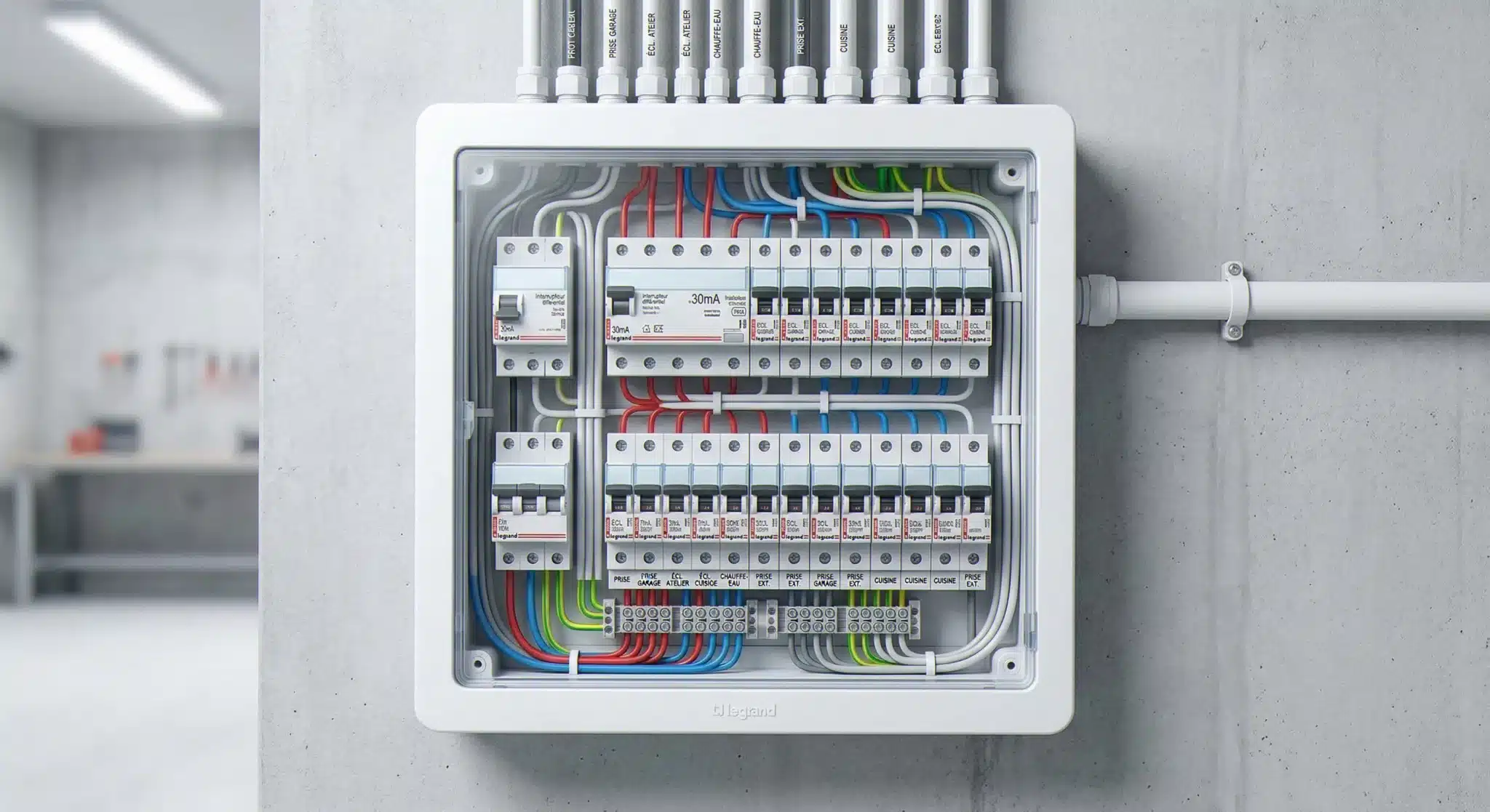 Tableau électrique neuf conforme NF C 15-100 après rénovation